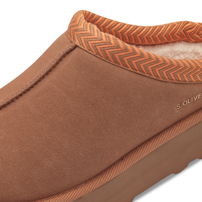 Papuci iarna stil UGG, dama SÓliver 27104, piele intoarsa maro [4]