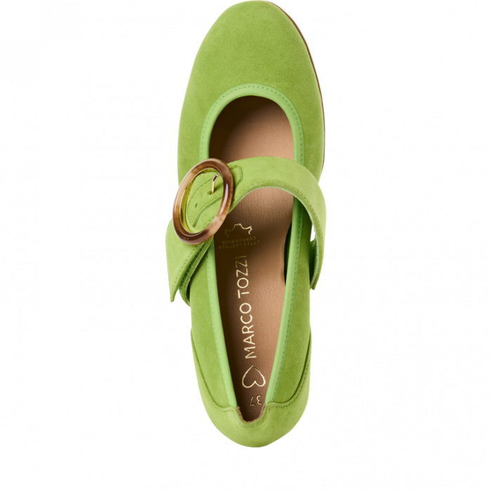 Balerini dama Marco Tozzi 2-24607-44, piele naturala, verde lime [5]
