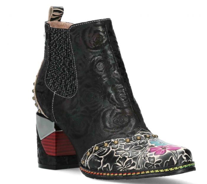 Botine dama Laura Vita Maevao 05, piele naturala, negre [4]