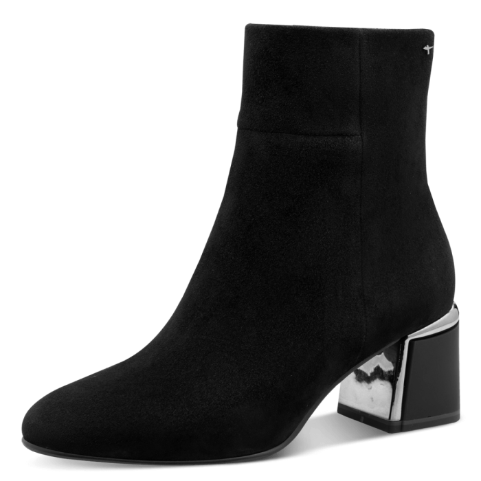 Botine elegante Tamaris 1-25341-45, piele intoarsa, negre [2]