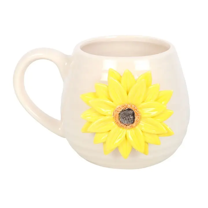Cană rotunjită „Hello Sunshine” cu floarea-soarelui 3D   52025 [2]