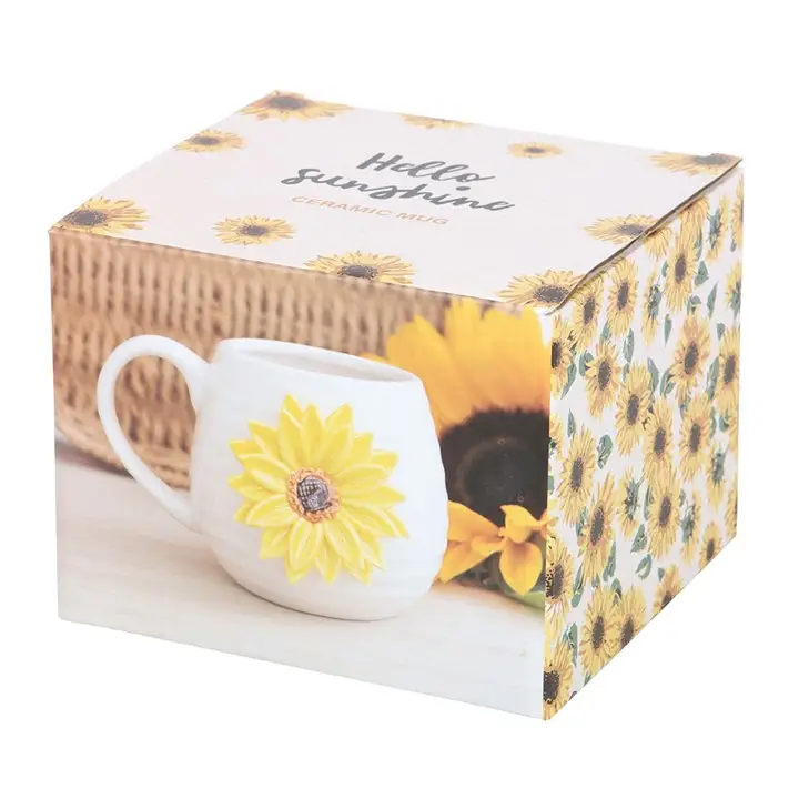 Cană rotunjită „Hello Sunshine” cu floarea-soarelui 3D   52025 [4]