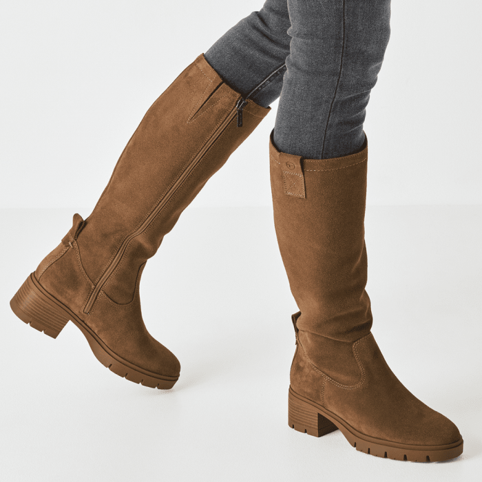 Cizme dama Tamaris 1-25601-43, piele intoarsa, maro [7]