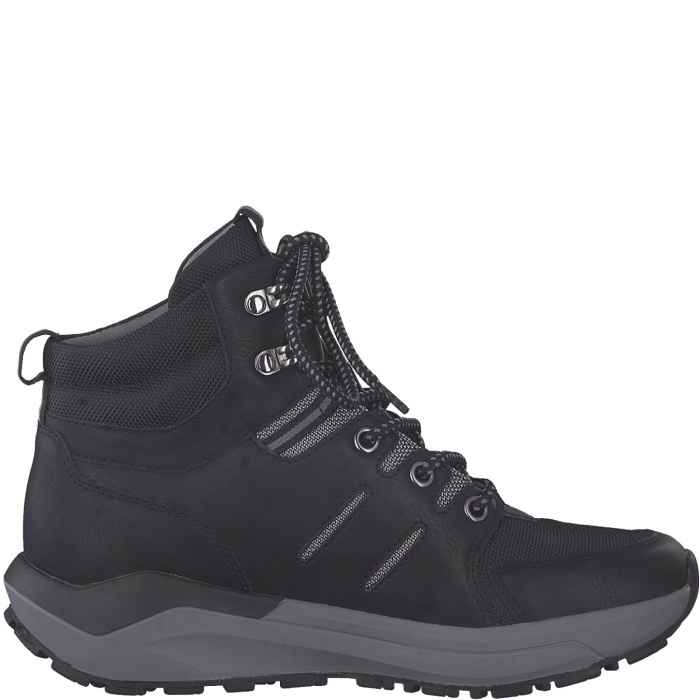 Ghete casual dama Marco Tozzi 2-25300-29, mix piele naturala si TEX, negre [3]