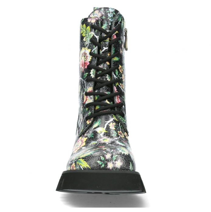 Ghete dama Laura Vita Olphao 01, piele naturala, floral [4]