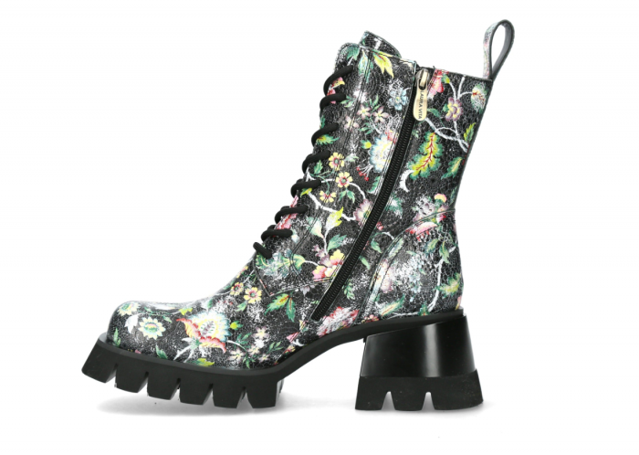 Ghete dama Laura Vita Olphao 01, piele naturala, floral [6]