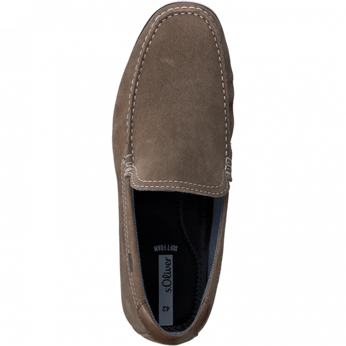 Mocasini barbati SÖliver 5-14604-42, piele intoarsa, crem inchis [4]