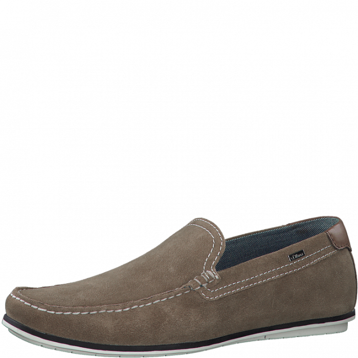 Mocasini barbati SÖliver 5-14604-42, piele intoarsa, crem inchis [3]