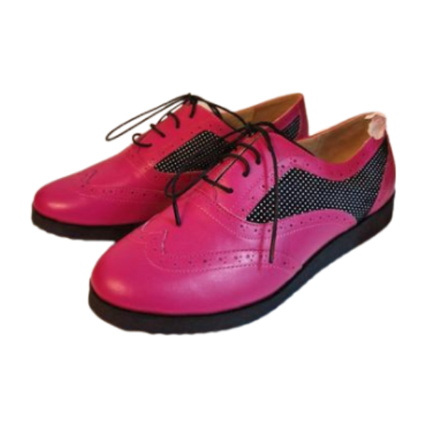 Pantofi casual cu talpa joasa dama Diane Marie P 120 piele naturala roz [5]