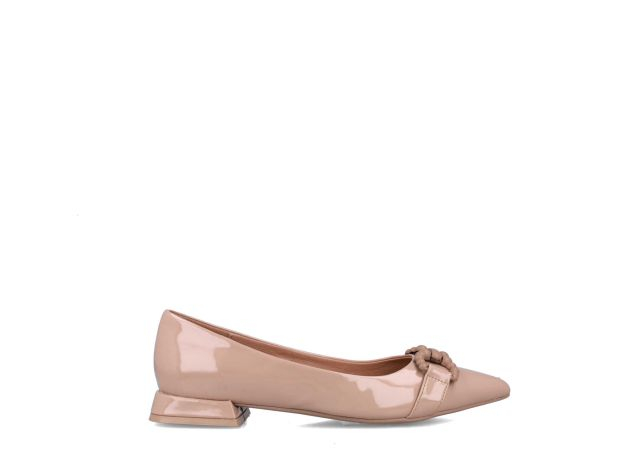 Pantofi casual dama Menbur Hagen, piele ecologica lac, nude [2]