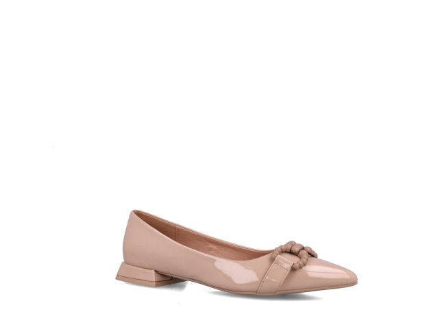 Pantofi casual dama Menbur Hagen, piele ecologica lac, nude [4]