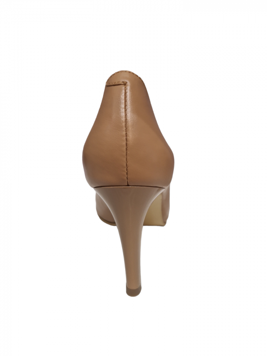 Pantofi eleganti dama Diane Marie P111F, piele naturala camel [2]