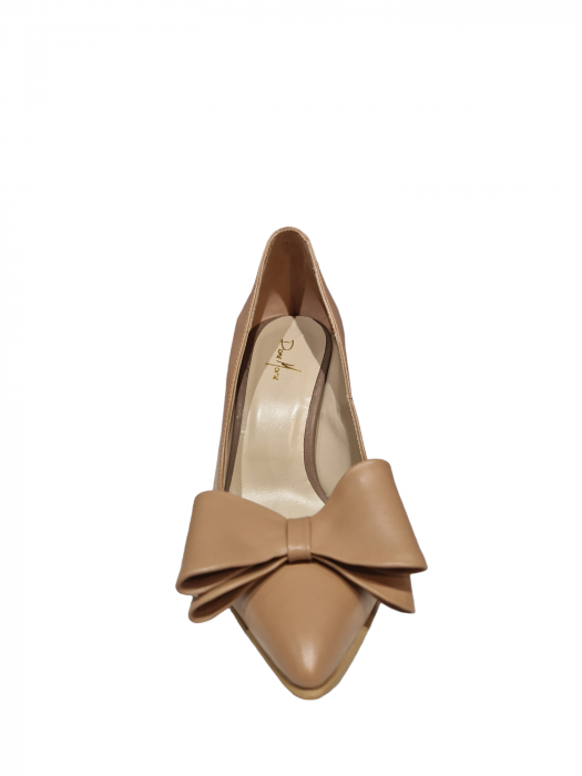 Pantofi eleganti dama Diane Marie P111F, piele naturala camel [4]