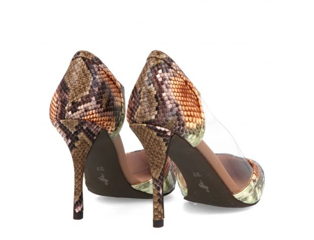 Pantofi eleganti dama Menbur 21218, piele ecologica snake print [2]