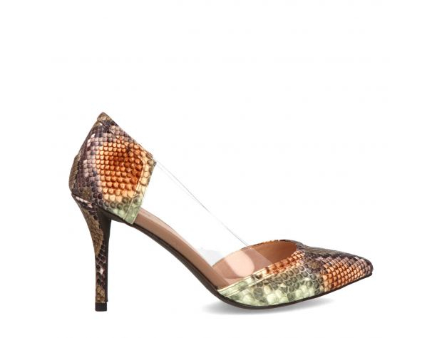 Pantofi eleganti dama Menbur 21218, piele ecologica snake print [5]