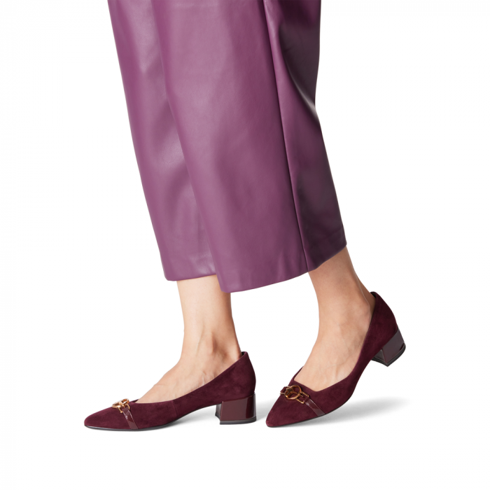 Pantofi eleganti dama Tamaris 1-22313-43, piele naturala, bordo [4]