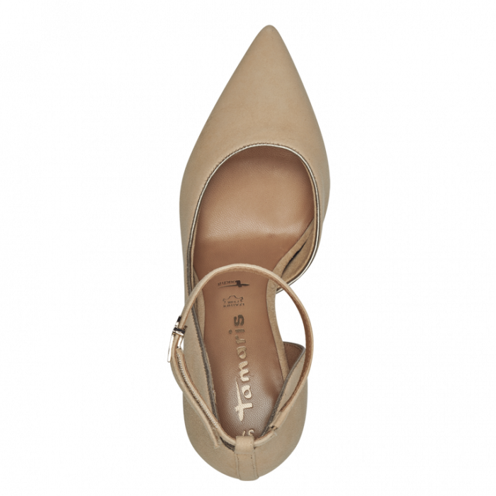 Pantofi eleganti dama Tamaris 1-22438-44, piele intoarsa, bej [3]