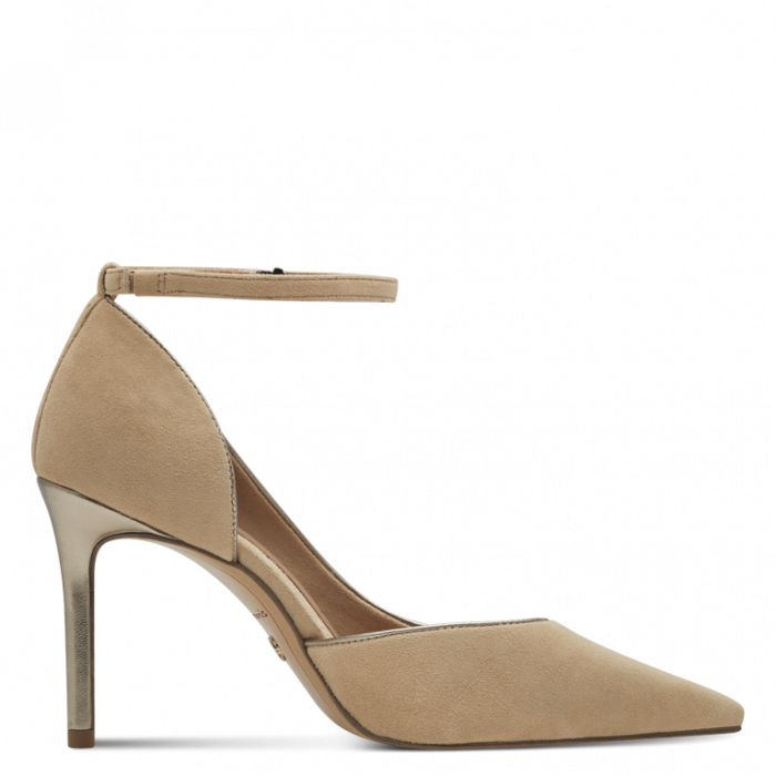 Pantofi eleganti dama Tamaris 1-22438-44, piele intoarsa, bej [5]
