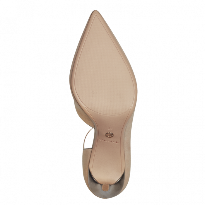 Pantofi eleganti dama Tamaris 1-22438-44, piele intoarsa, bej [6]