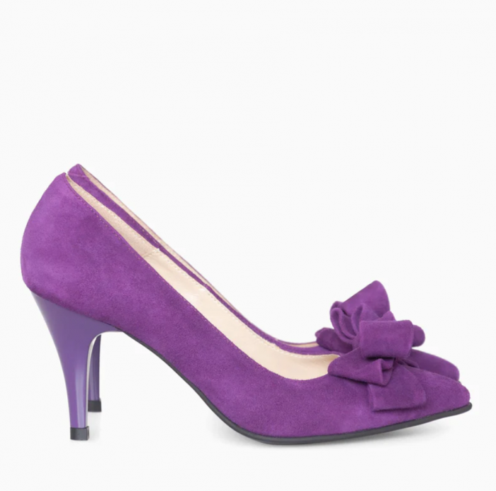 Pantofi stiletto din piele intoarsa Diane Marie P102F, mov [2]