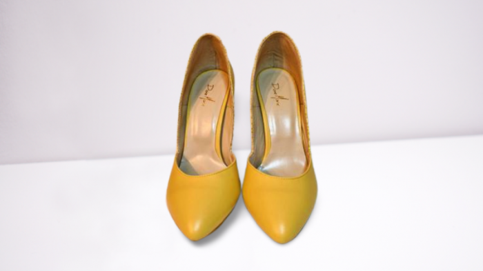 Pantofi stiletto eleganti Diane Marie piele naturala galbeni [5]