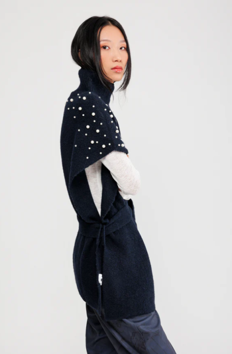 Poncho cu curea Anekke Blue 41284-061 [1]