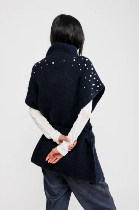 Poncho cu curea Anekke Blue 41284-061 [3]