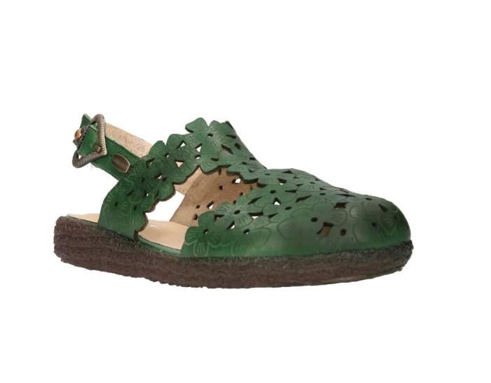 Sandale casual dama Laura Vita Gocno 226, piele naturala, verde [3]