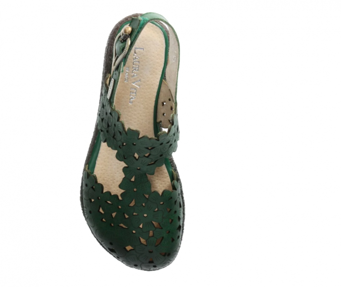 Sandale casual dama Laura Vita Gocno 226, piele naturala, verde [5]