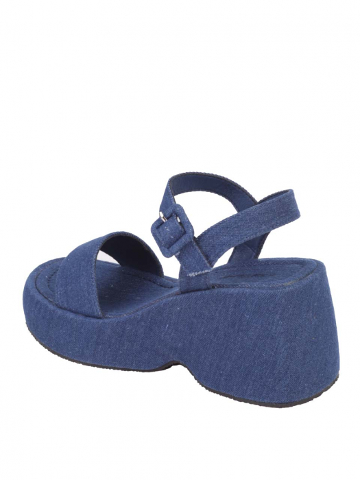 Sandale cu platforma casual Paolo Bocelli 4H-24178, textil, bleumarin [4]
