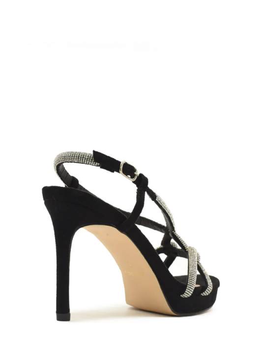 Sandale elegante  negre cu strasuri  Azarey 572 [2]