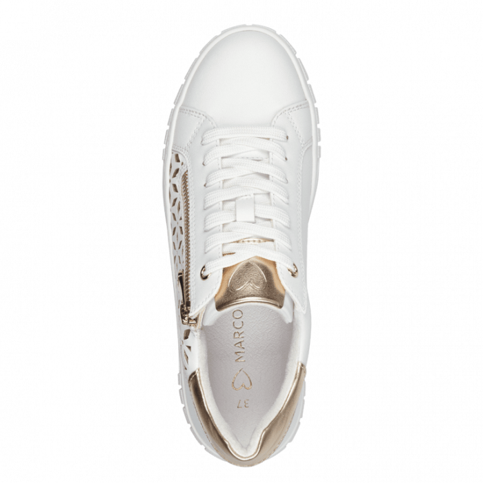 Sneakersi dama Marco Tozzi 2-23701-42, piele ecologica, albi  Specificatii produs:  Exterior: piele ecologica Interior: piele ecologica Brant Soft Foam Branturi detasabile   Modelul Sneakersi dama Marco Tozzi 2-23701-42, piele ecologica, albi poate fi vazut si probat in magazinul Paolo Botticelli din Shopping City Ramnicu Valcea si comandat online pe www.pbotticelli.ro [2]