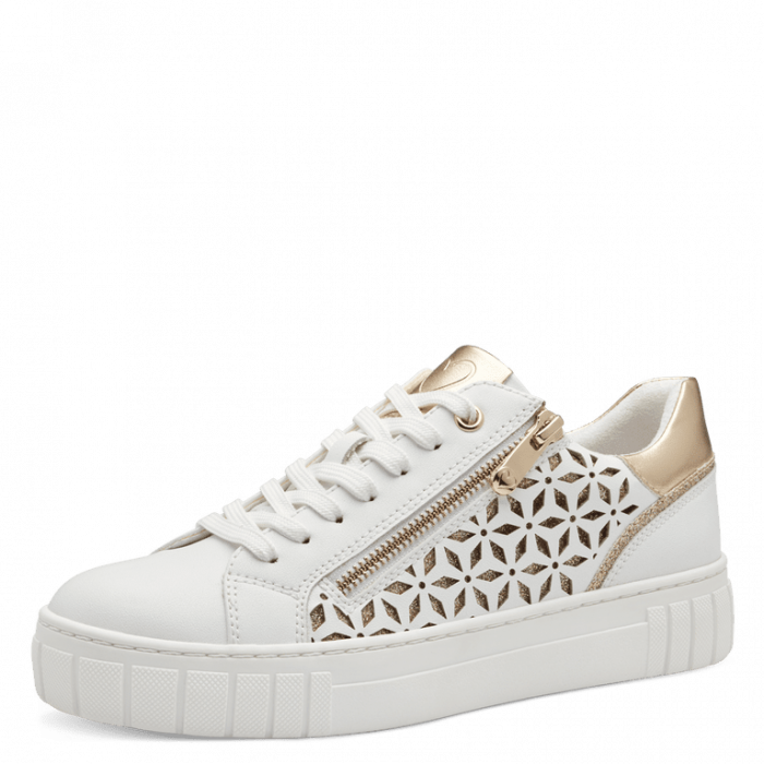 Sneakersi dama Marco Tozzi 2-23701-42, piele ecologica, albi  Specificatii produs:  Exterior: piele ecologica Interior: piele ecologica Brant Soft Foam Branturi detasabile   Modelul Sneakersi dama Marco Tozzi 2-23701-42, piele ecologica, albi poate fi vazut si probat in magazinul Paolo Botticelli din Shopping City Ramnicu Valcea si comandat online pe www.pbotticelli.ro [3]