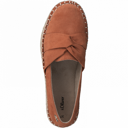 Espadrile dama, s.Oliver 5-24206-28, slip on, textil, portocaliu-teracota [5]