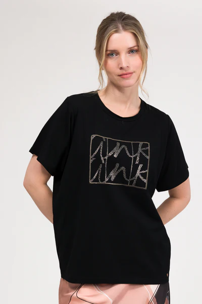 Tricou negru cu mânecă scurtă Anekke 42271-106 [5]