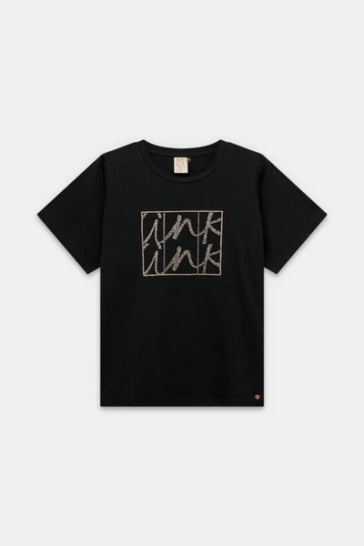 HAINE - Tricou negru cu mânecă scurtă Anekke 42271-106