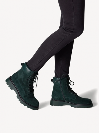 TAMARIS - Bocanci dama Tamaris 1-25909-41, piele intoarsa, verde
