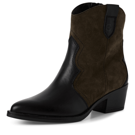 Ciocate dama Tamaris 1-25702-41 piele naturala, negru/olive [3]