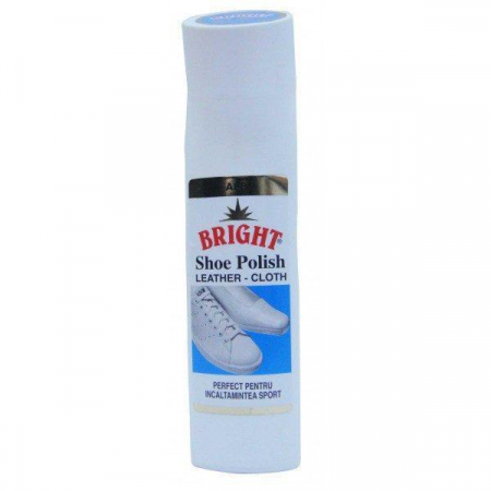 Crema de pantofi lichida Bright, alb, 75 ml