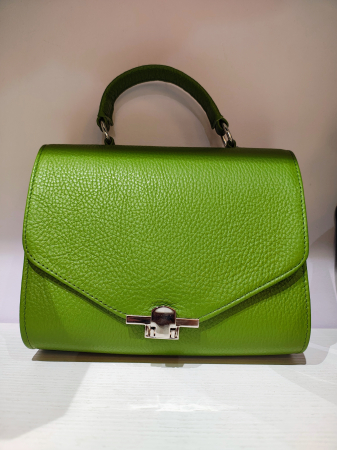 GENTI DAMA - Geanta crossbody de dimeniuni mici Zea M296, piele naturala, verde lime