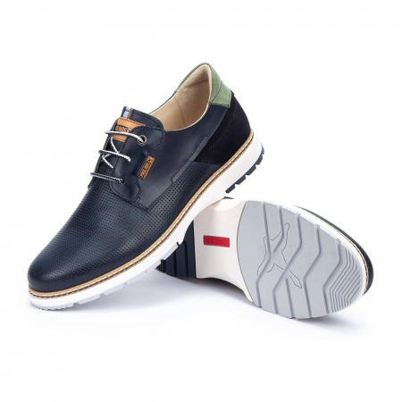 PANTOFI CLASICI SI MOCASINI - Pantofi casual barbati Pikolinos Olvera M8A-4222C1, piele naturala, negri