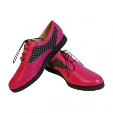 Pantofi casual cu talpa joasa dama Diane Marie P 120 piele naturala roz [1]