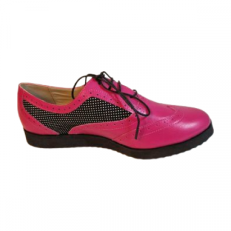 Pantofi casual cu talpa joasa dama Diane Marie P 120 piele naturala roz [3]