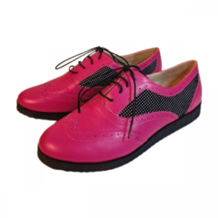 Pantofi casual cu talpa joasa dama Diane Marie P 120 piele naturala roz [5]