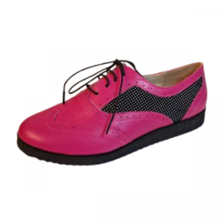 Pantofi casual cu talpa joasa dama Diane Marie P 120 piele naturala roz [6]
