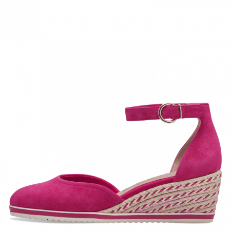 Pantofi cu talpa ortopedica Tamaris 1-22309-43, piele intoarsa, fuxia