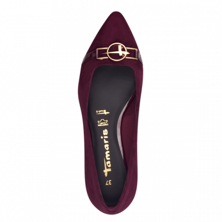 Pantofi eleganti dama Tamaris 1-22313-43, piele naturala, bordo [6]