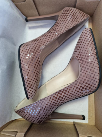 MIREASA - Pantofi stiletto dama Diane Marie P140 piele naturala bej