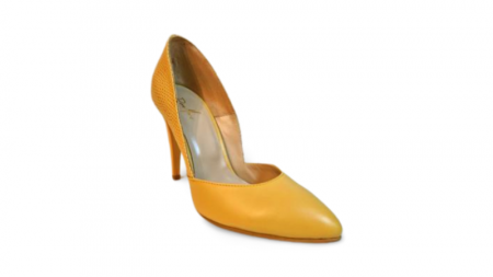 Pantofi stiletto eleganti Diane Marie piele naturala galbeni [3]