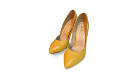 Pantofi stiletto eleganti Diane Marie piele naturala galbeni [4]